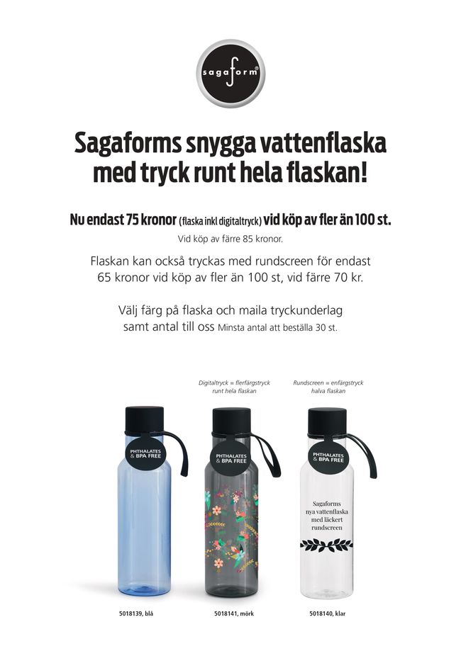 Sagaform vattenflaska